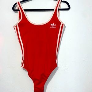 Red Adidas Bodysuit
